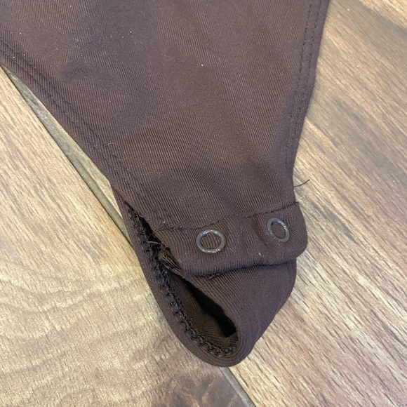 Babaton Contour High Neck Bodysuit – Chocolate Brown – Size S - Picture 3 of 7